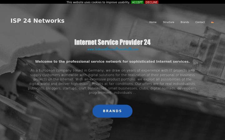 Screenshot of internetserviceprovider24.com