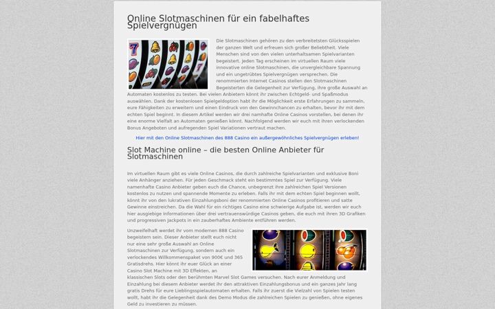 Screenshot of internetslotmaschinen.com