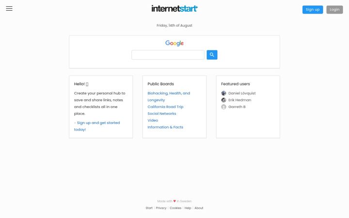 Screenshot of internetstart.com