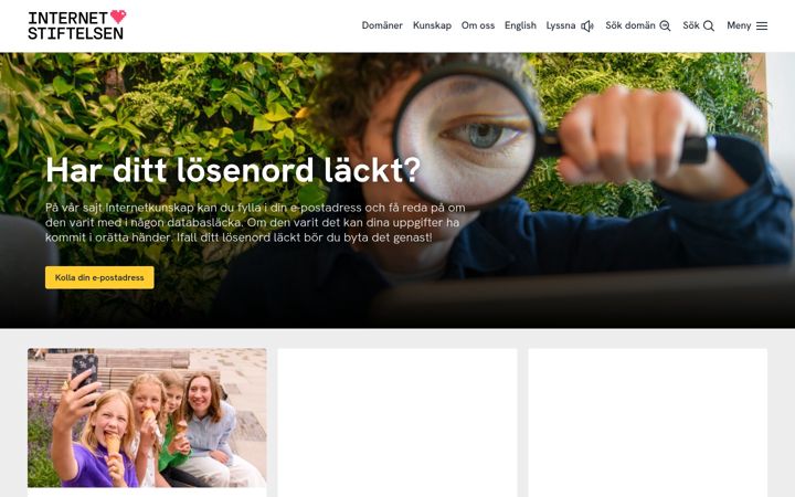 Screenshot of internetstiftelsen.se