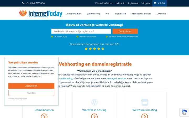 Captură de ecran a internettoday.nl