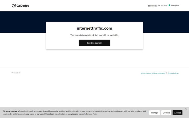Screenshot of internettraffic.com