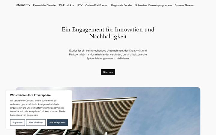 Screenshot of internettv.ch