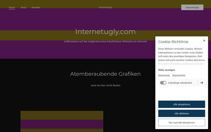 Screenshot of internetugly.com