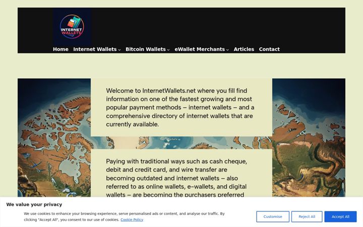 Screenshot of internetwallets.net