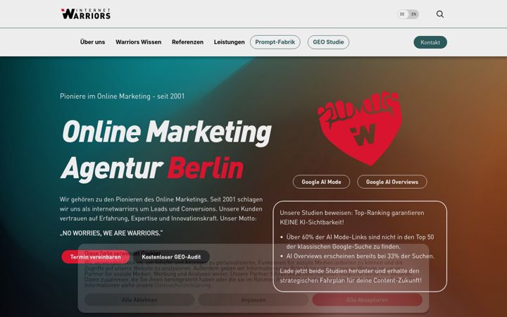 Screenshot of internetwarriors.de