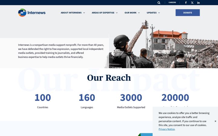 Screenshot of internews.org