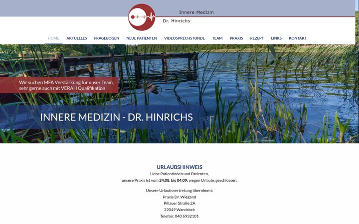 Screenshot of internist-bramfeld.de
