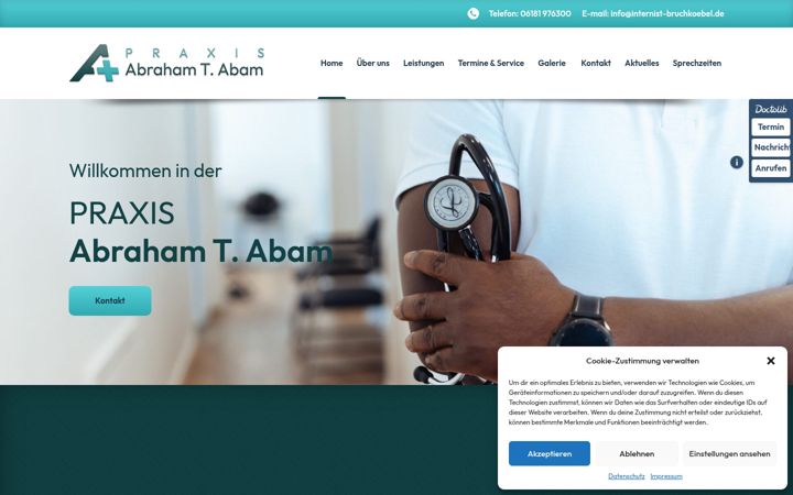Screenshot of internist-bruchkoebel.de