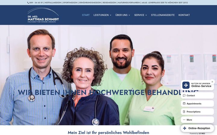 Screenshot of internist-dr-schmidt.de