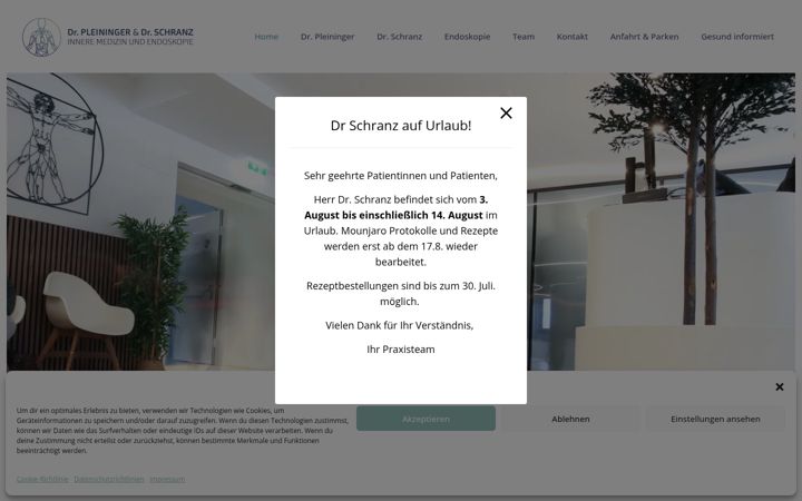 Screenshot of internist-in-salzburg.at
