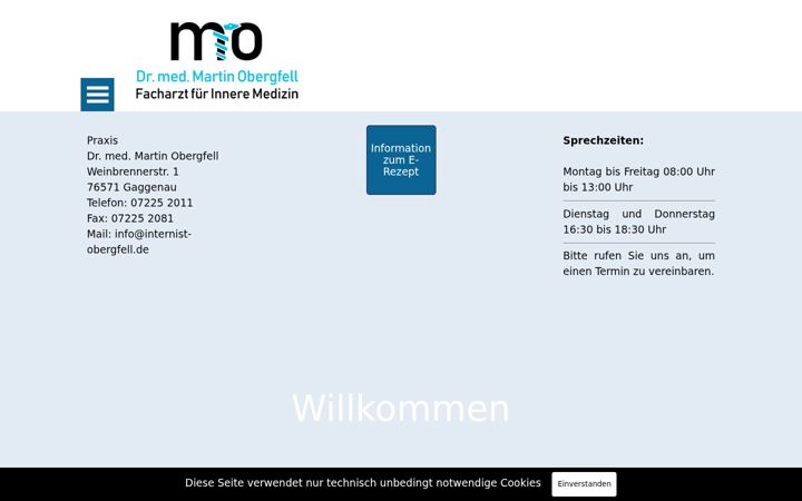 Screenshot of internist-obergfell.de
