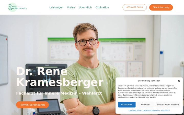 Screenshot of internist1020.at