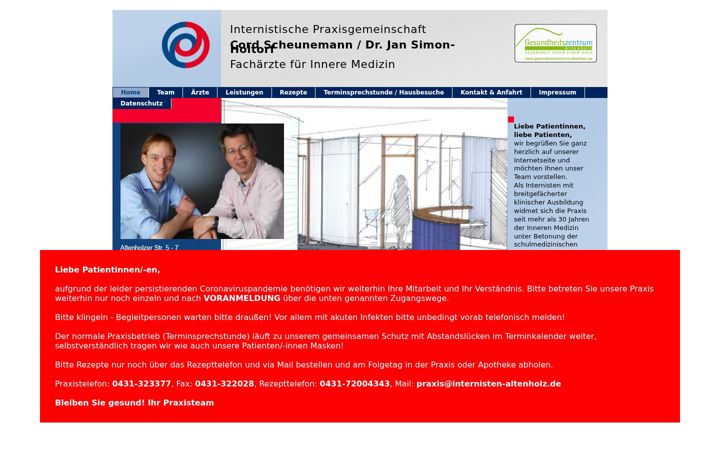 Screenshot of internisten-altenholz.de