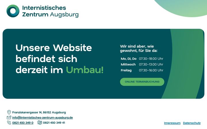 Screenshot of internisten-am-vincentinum.de
