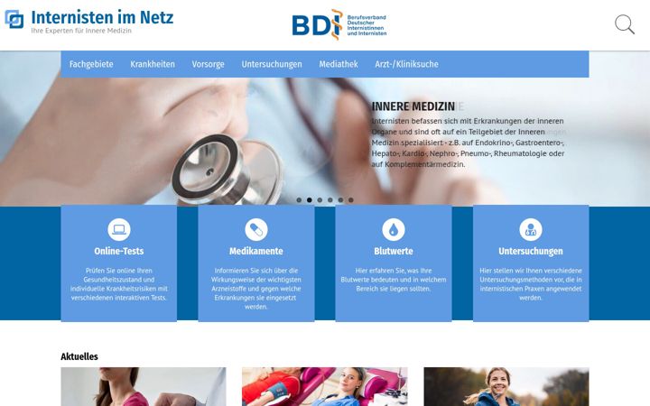 Screenshot of internisten-im-netz.de