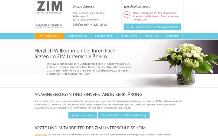 Screenshot of internisten-ush.de