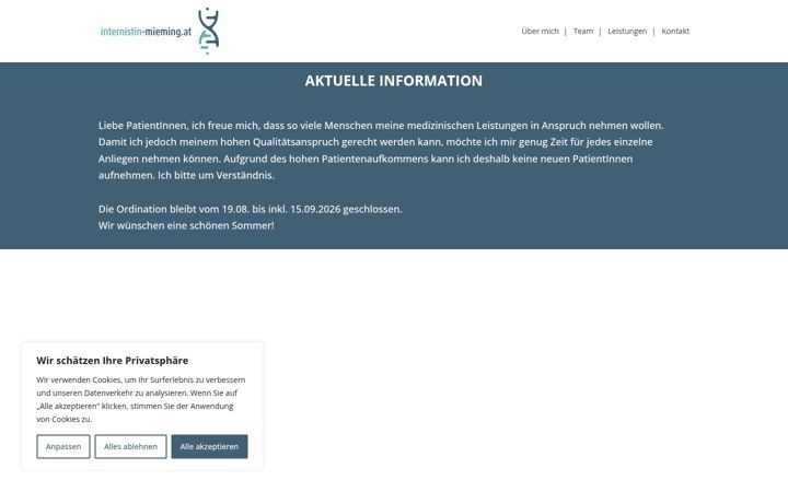 Screenshot of internistin-mieming.at