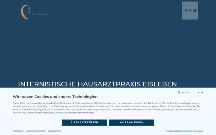 Screenshot of internistische-hausarztpraxis-eisleben.de