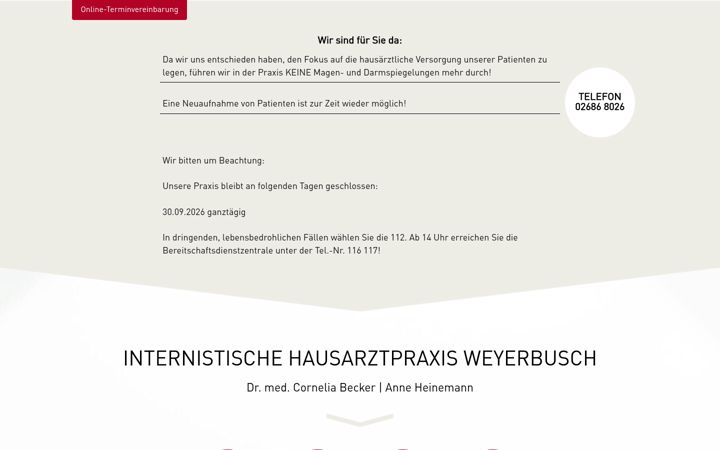 Screenshot of internistische-hausarztpraxis-weyerbusch.de
