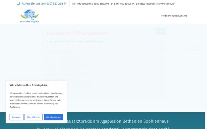 Screenshot of interniststeglitz.de