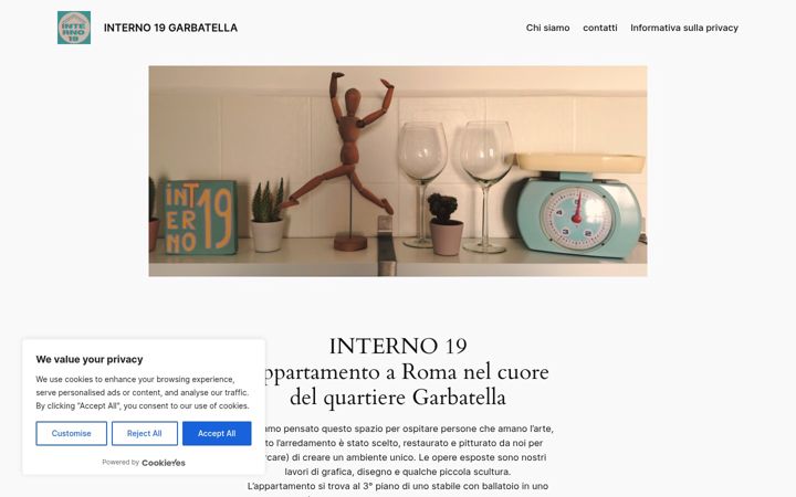 Screenshot of interno19garbatella.com