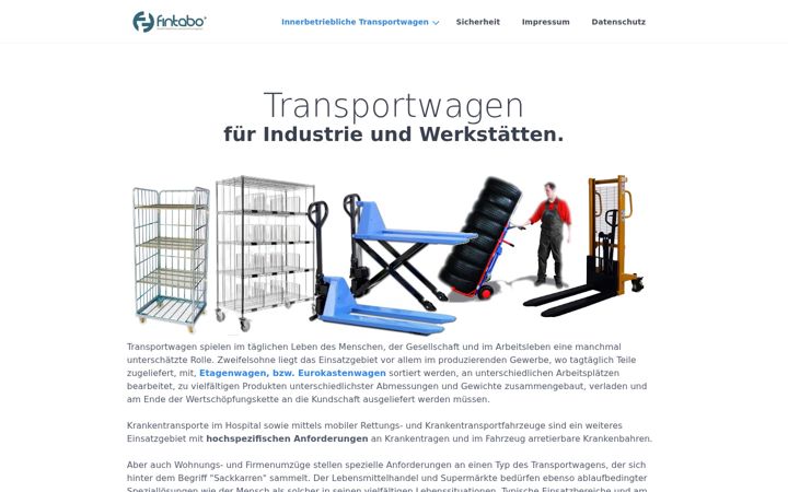 Screenshot of interntransporte.de