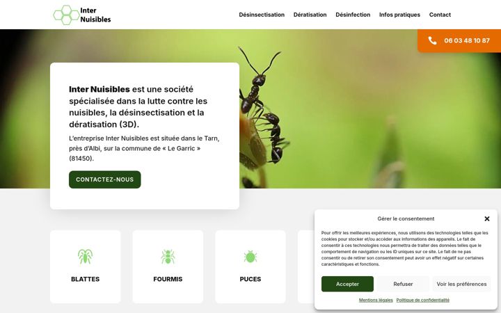Screenshot of internuisibles.fr