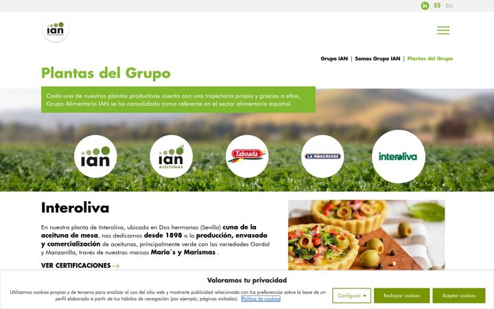 Screenshot of interoliva.com