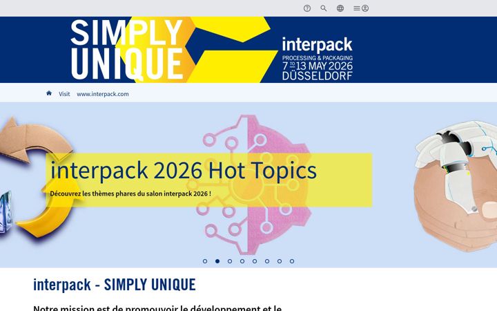 Screenshot of interpack-tradefair.fr