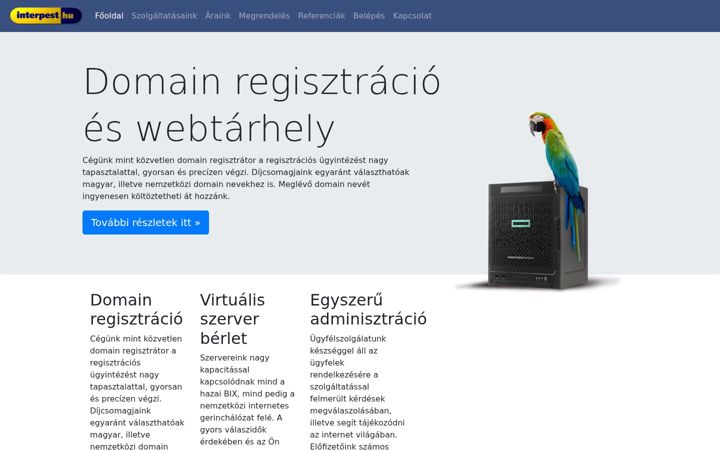 Screenshot di interpest.hu