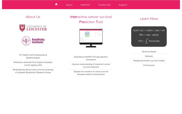 Screenshot of interpret.le.ac.uk