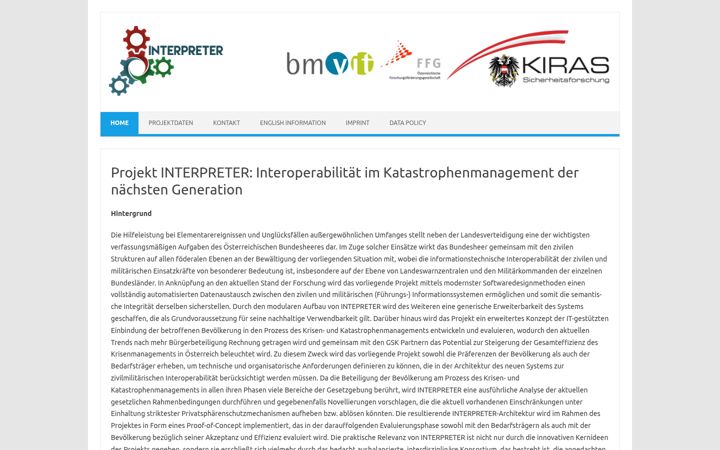 Screenshot of interpreter-project.at