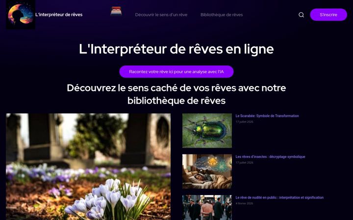 Screenshot of interpreteur-de-reves.com