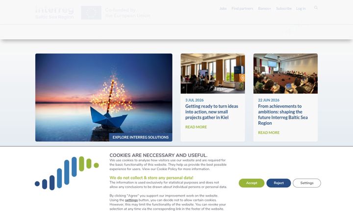 Screenshot of interreg-baltic.eu