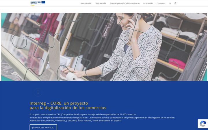 Screenshot of interreg-core.eu
