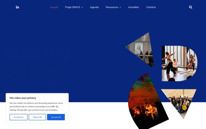 Screenshot of interreg-grace.eu