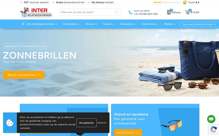 Screenshot of interrelatiegeschenken.nl