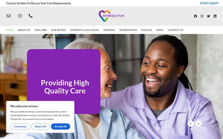 Screenshot of intersectionhealthcare.com