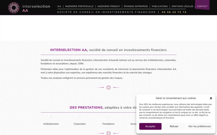 Screenshot of interselection.fr