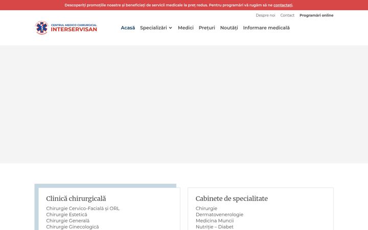 Screenshot of interservisan.ro