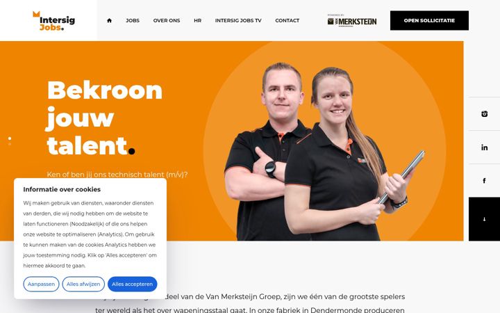 Screenshot of intersigjobs.be