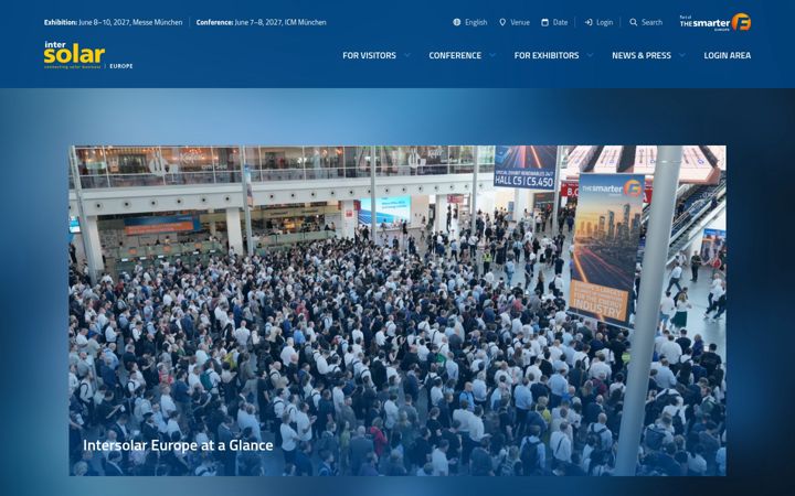Screenshot of intersolar.de