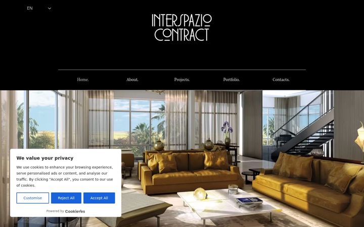 Screenshot of interspaziocontract.com