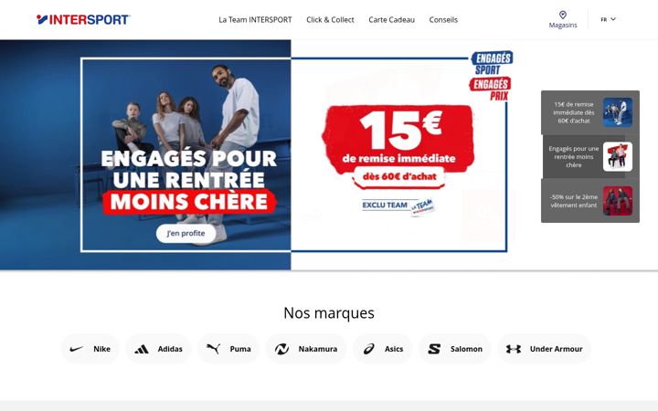 Screenshot of intersport.be