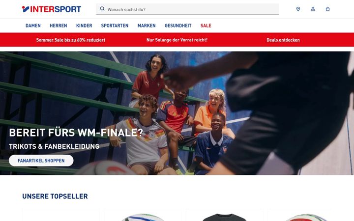 Ekrānuzņēmums no intersport.de