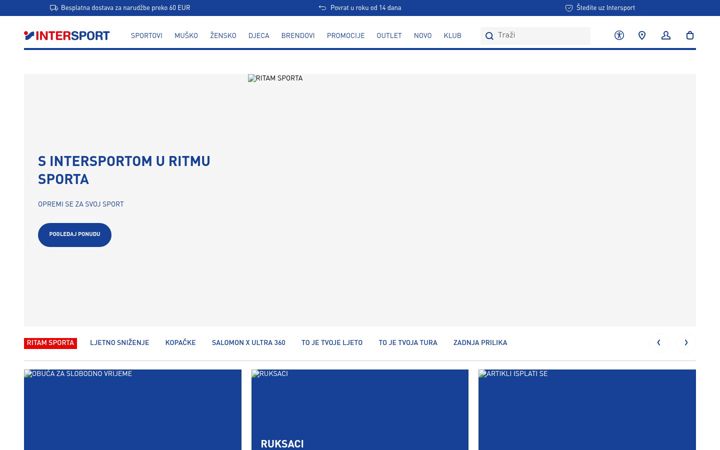 Screenshot of intersport.hr