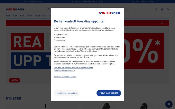 Screenshot of intersport.se