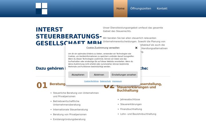Screenshot of interst-steuerberatungsgesellschaft.de
