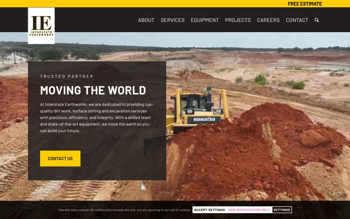 Screenshot of interstateearthworks.com